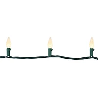 200-Count Warm White LED Faceted C6 Christmas Lights  66.25 ft Green Wire