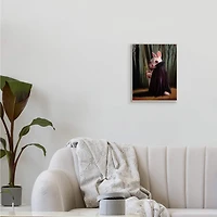 Stupell Industries Vampire Rabbit Drinking Bloody Mary Dark Forest Wood Wall Plaque