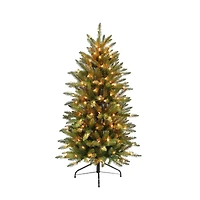 6 Pack: 4.5ft. Pre-Lit Pencil Fraser Fir Artificial Christmas Tree, Clear Lights