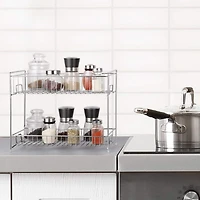 NEX™ Silver 2-Tier Standing Rack Countertop Storage Organizer