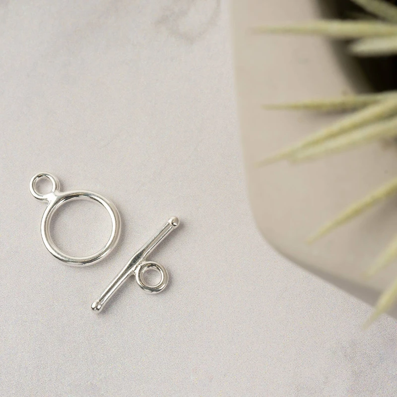 Sterling Silver Round Toggle Clasp Set by Bead Landing™