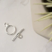 Sterling Silver Round Toggle Clasp Set by Bead Landing™