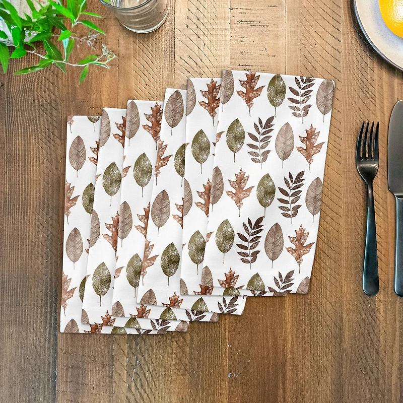 Fall Leaf Pattern Cotton Twill Napkin