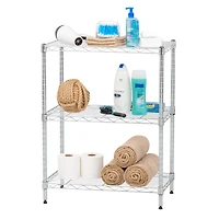 Iris® 30" Silver 3-Tier Wire Rack Shelf
