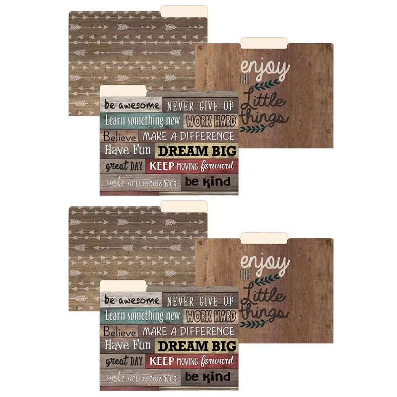Teacher Created Resources Farmhouse Chic File Folders, 2 Packs of 12