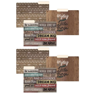 Teacher Created Resources Farmhouse Chic File Folders, 2 Packs of 12