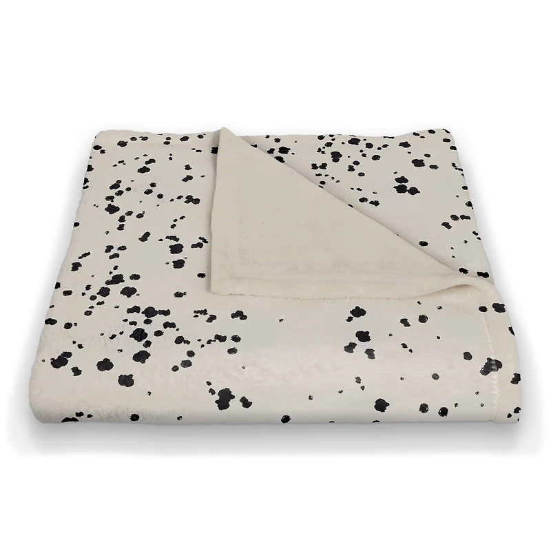 Monochromatic Dot Pattern 50" x 60" Coral Fleece Blanket