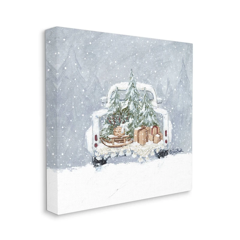 Stupell Industries Winter Snow Holiday Gifts Canvas Wall Art