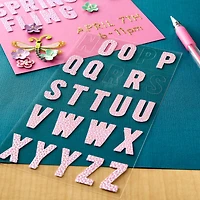 Pink Iridescent Fabric Alphabet Stickers by Recollections™
