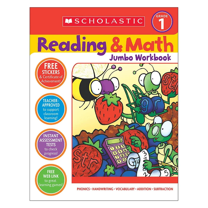 Scholastic Teaching Resources Reading & Math Jumbo Workbook: Grade 1