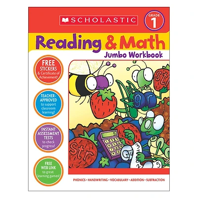 Scholastic Teaching Resources Reading & Math Jumbo Workbook: Grade 1