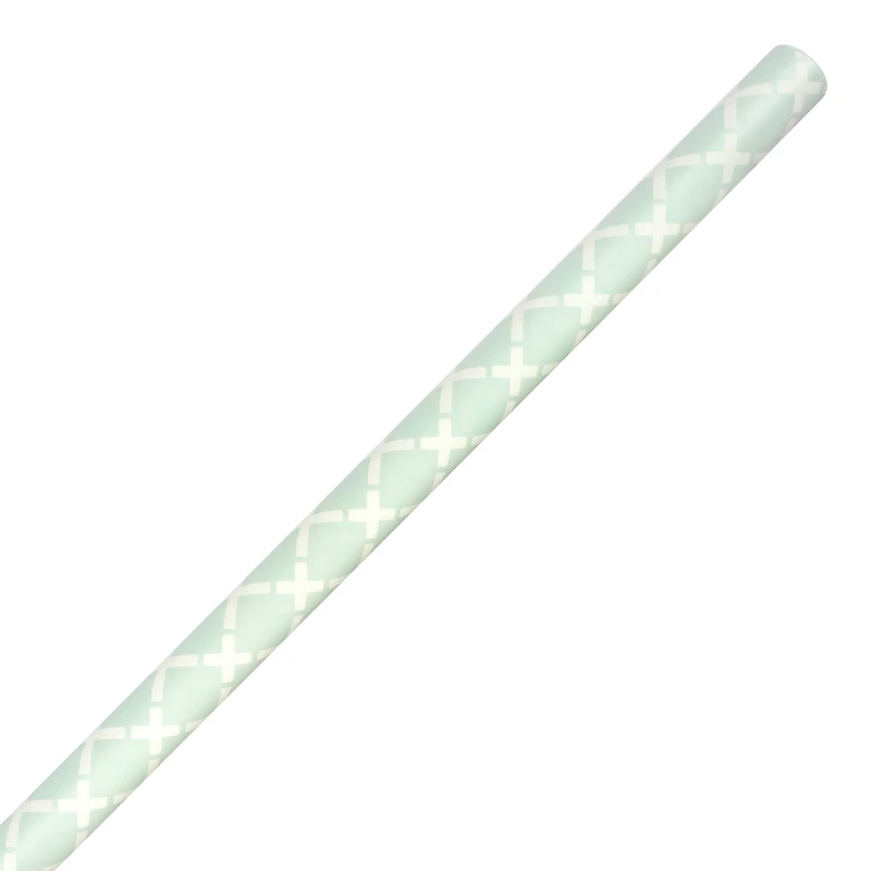 30" Green & White Lattice Gift Wrap by Celebrate It™