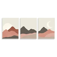 Stupell Industries Sun and Crescent Moon Desert Canyon Mountain Landscape Wall Plaque