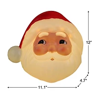 Mr. Christmas 12" Santa Blow Mold Lit Tree Topper