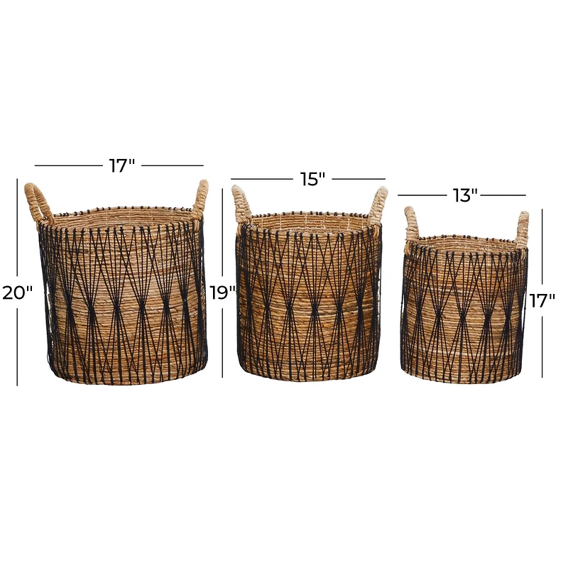 Brown Banana Leaf Storage Basket Set