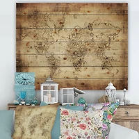 Designart - Ancient Map of The World IV