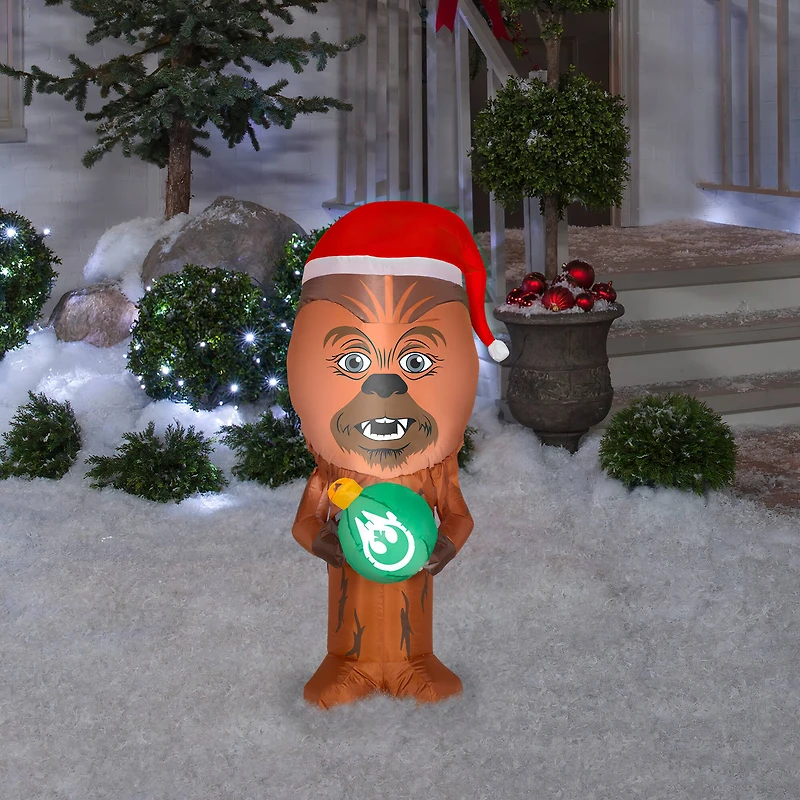3.5ft. Airblown® Inflatable Star Wars Chewbacca with Santa Hat