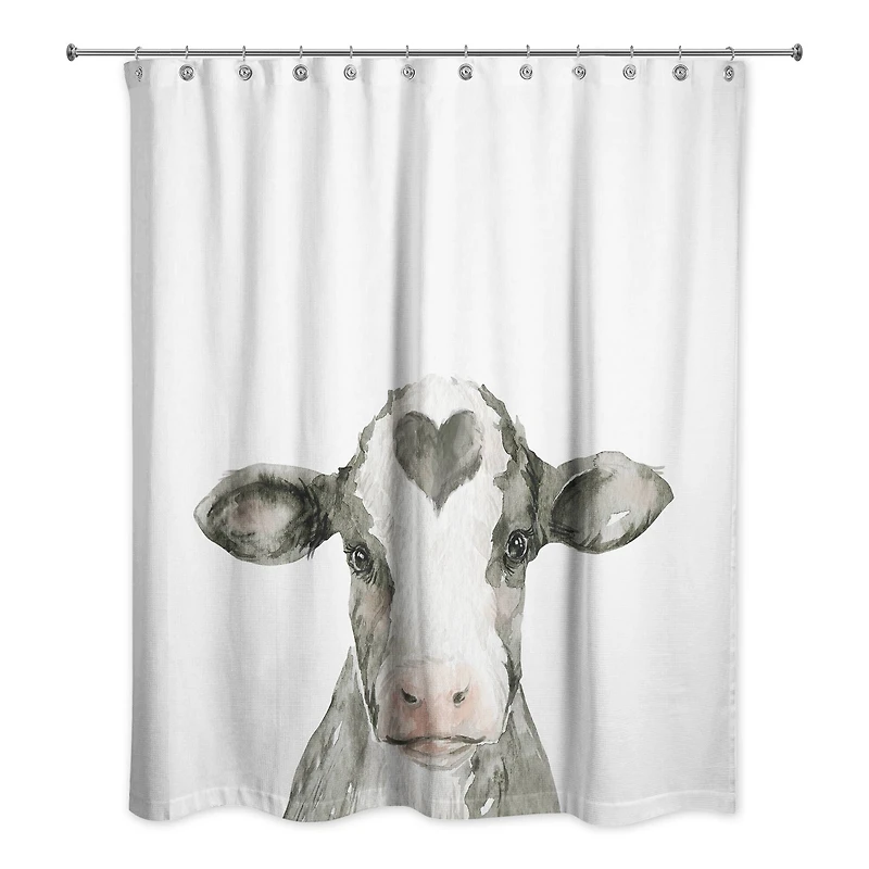 Cow with Heart 71" x 74" Shower Curtain
