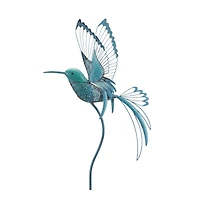 Metal Hummingbird Garden Stakes Set