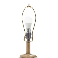 Set of 2 Brown Polystone Rustic Table Lamp, 29"