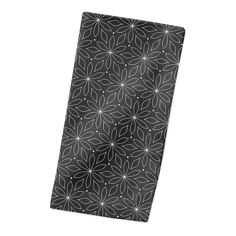 Monochromatic Flowers 10" x 10"  Cotton Twill Napkin