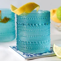 Kate Aspen® 10oz. Textured Beaded Aqua Glasses, 6ct.