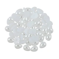 8mm White Plastic Flatback Pearl Teardrops, 300ct. by Bead Landing™