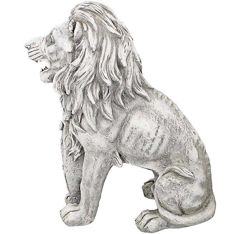 Design Toscano 17" Right Paw Up Roaring Beasts of Castello di Rocca Lion Sentinel Statue