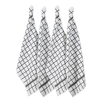 DII® Mineral Gray Windowpane Terry Dishtowels, 4ct.