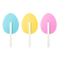 Glitzhome® 15" Wooden Easter Egg Yard Stake Set