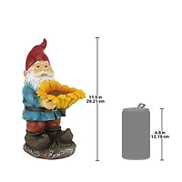 Design Toscano 11.5" Sunflower Sammy the Garden Gnome Statue