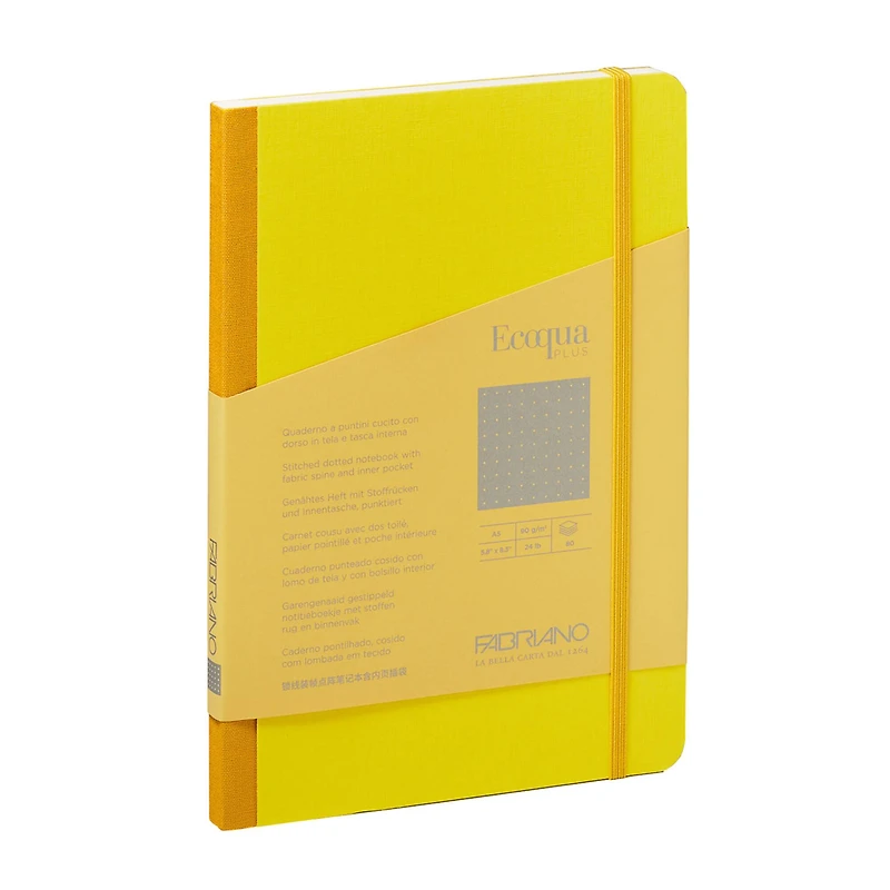 Fabriano® Ecoqua Plus Dotted A5 Fabric-Bound Notebook