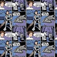 Star Wars™ Girl Power Comic Strip Cotton Fabric