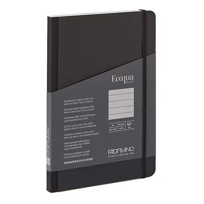 Fabriano® EcoQua Plus A5 Lined Fabric-Bound Notebook
