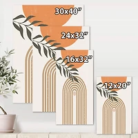 Designart - Abstract Sun Moon Leaves I