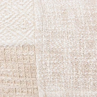 Hello Honey® Cream & Natural Cotton Patchwork Pillow