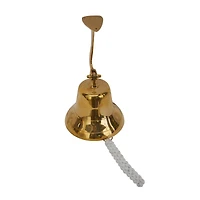 7.5" Gold Titanic Nautical Bell Wall Accent with Rope Pull