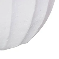 17.75" White Wide Magnesium Oxide Vase with Carved Grooves