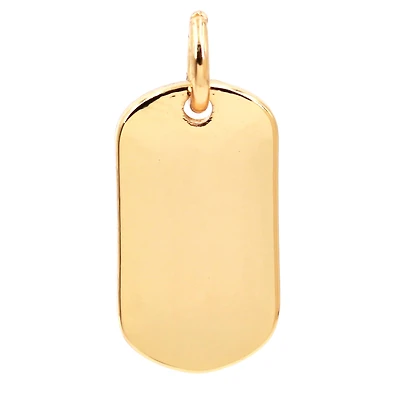14K Gold Plated Dog Tag Charm by Bead Landing™