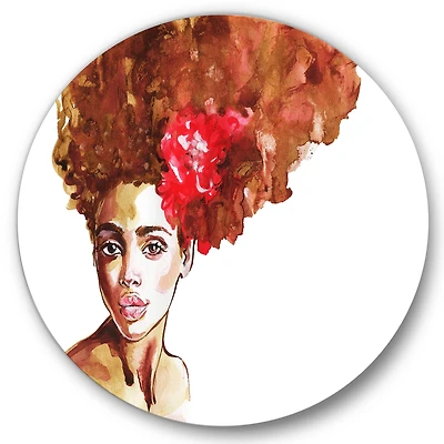 Designart - Portrait of Young Afro American Woman II