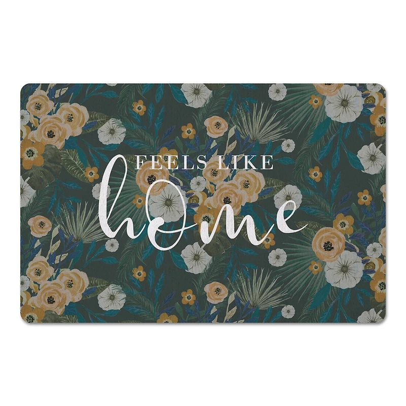 Feels Like Home Tropical Floral Floor Mat