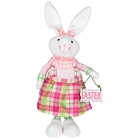 19" Bunny Rabbit Figurines with Easter Sign Spring Décor, 2ct.