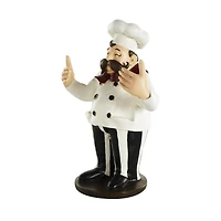 16" Chef Sculpture with Wine Holder Slots