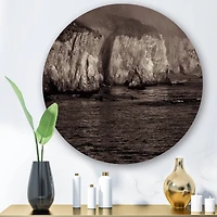 Designart - Gold Cliffs In The Fog