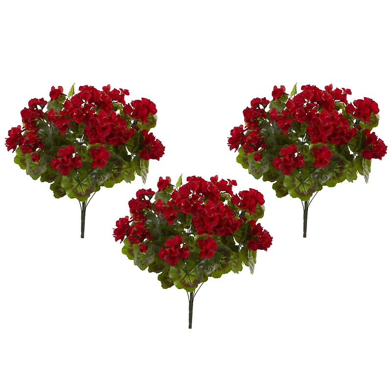 Red Geranium Bush, 3ct.