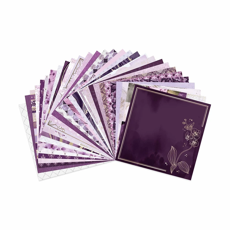12" x 12" French Lavender Paper Pad by Recollections™, 58 Sheets