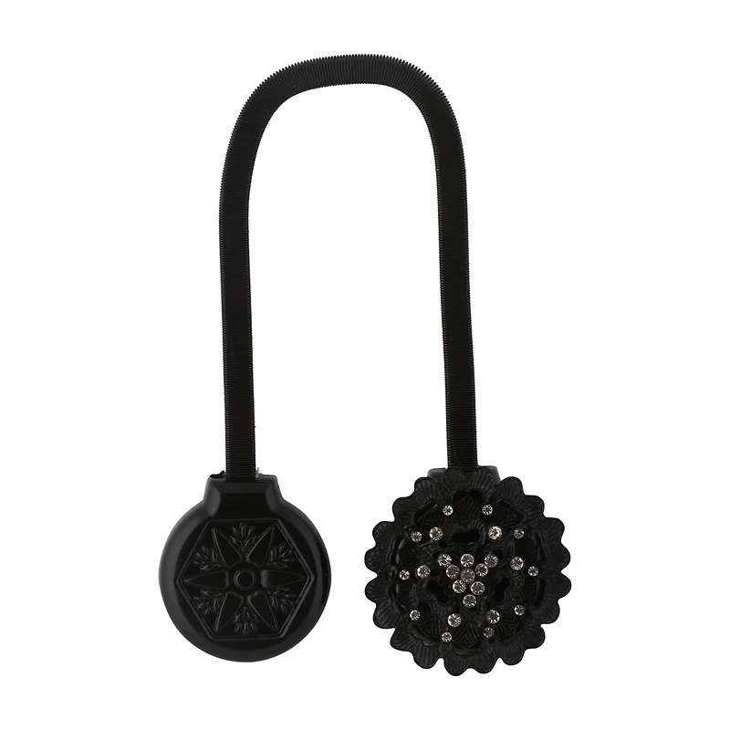 Simplify Black Magnetic Curtain Tie Back