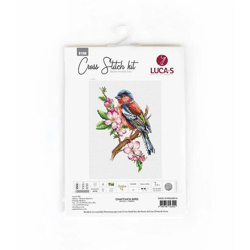 Luca-s Chaffinch Bird Counted Cross Stitch Kit