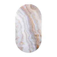 Elle Décor Agate Print Oval Bubble Bath Mat