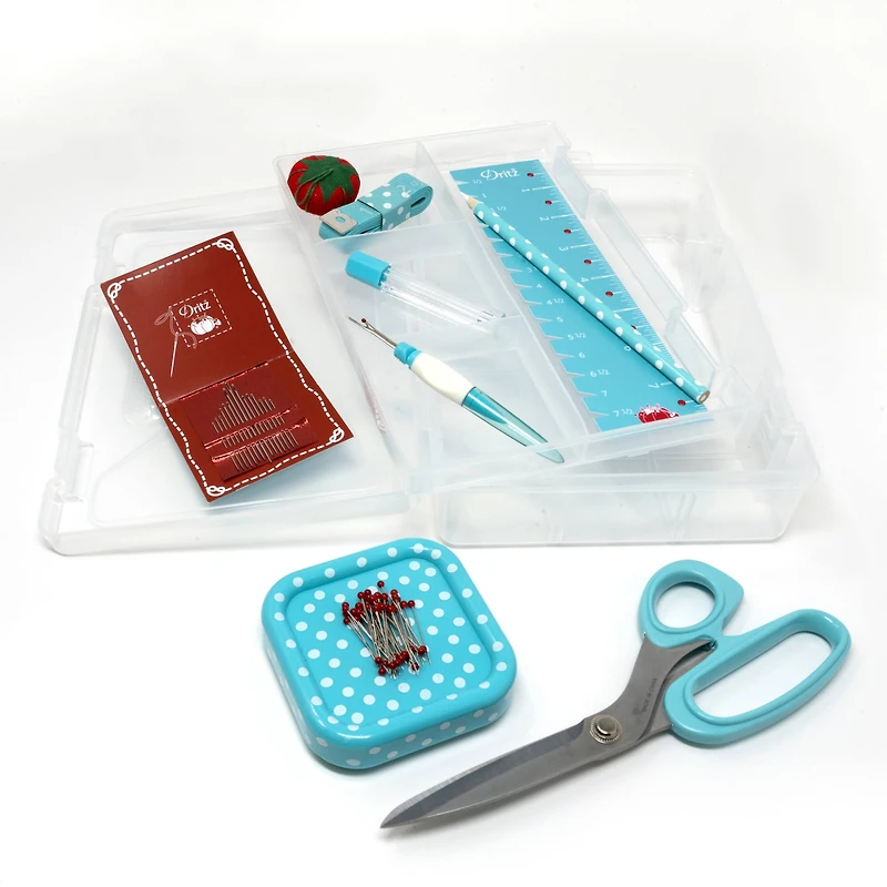 Dritz® Blue Essential Sewing Box Kit